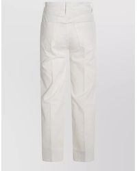 Mother - Straight Leg Trousers Belt Loops Pockets - Lyst