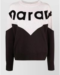 Isabel Marant - Two-Tone Crew Neck Long Sleeve Top - Lyst