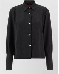 Thelatest - Long Sleeve Shirt Collared Neck Design - Lyst