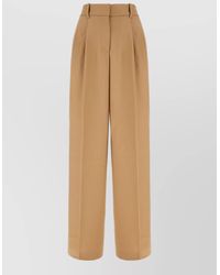 Michael Kors - Polyester Blend Pants Belt Loops Pleated Wide - Lyst