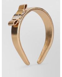 Ferragamo - Hair Accessory Metallic Finish Bow Detail - Lyst