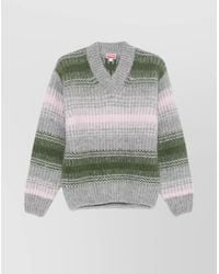 KENZO - Wool-Blend V-Neck Jumper - Lyst