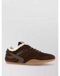 Miu Miu - Suede Leather Low-Top Sneakers - Lyst