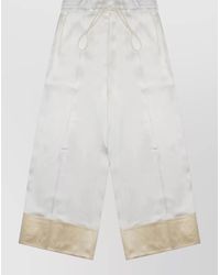 TOTEME - Satin Wide Leg Pyjama Trousers - Lyst