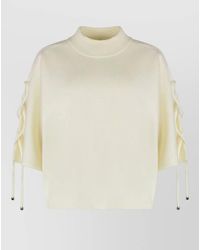 Max Mara - Virgin Wool Short Sleeve Turtleneck Sweater - Lyst