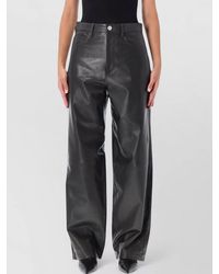 Rohe - Leather Wide-Leg Trousers - Lyst
