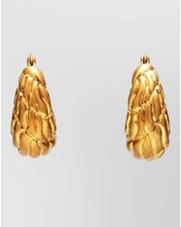 Cult Gaia - Flour Hoop Earrings Textured Design - Lyst