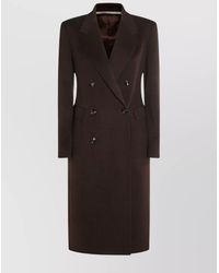 Tagliatore - Wool And Cashmere Coat With Button Detailing - Lyst