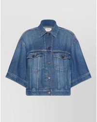 Weekend by Maxmara - Denim Oversized Cropped Jacket - Lyst
