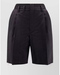 Maison Margiela - Striped Virgin Wool Tailored Shorts - Lyst