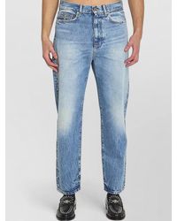 Versace - Studded Mid-Rise Straight-Leg Denim Jeans - Lyst