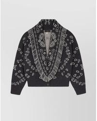 Alanui - Wool And Cashmere Fringed Cardigan Bomber - Lyst