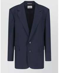 Saint Laurent - Single Breasted Blazer Notch Lapels Pockets - Lyst
