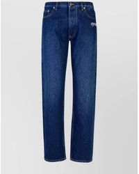 Off-White c/o Virgil Abloh - 'Script Tapered' Cotton Jeans - Lyst