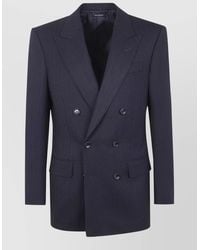 Tom Ford - Satin Stripe Double Breasted Tailored Jacket - Lyst