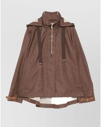 Herno - Down Jacket Hooded Belt And Strap Detail - Lyst