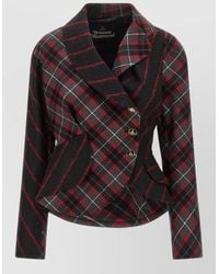 Vivienne Westwood - Virgin Wool Asymmetric Tartan Blazer - Lyst