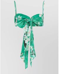 Zimmermann - Linen Draped Bow Bralette - Lyst