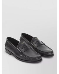 Prada - Leather Loafer Round Toe Apron Strap - Lyst