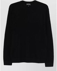 Emporio Armani - Wool Crewneck Sweater - Lyst
