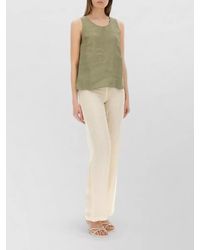 120% Lino - Linen Scoop Neck Sleeveless Summer Top - Lyst