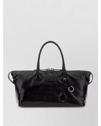 Miu Miu - Leather Tote Handbag Top Handles Tag - Lyst