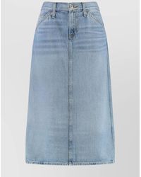 RE/DONE - Denim Skirt With Pockets And Slit - Lyst