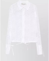 Tory Burch - Broderie Anglaise Blouse Floral Embroidery - Lyst