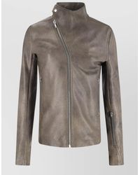 Rick Owens - Leather Coat - Lyst