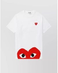 Comme des Garçons - Cotton T Shirt Crew Neck Heart - Lyst