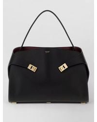 Ferragamo - Large Leather Hug Shoulder Bag Top Handles - Lyst