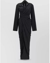 Rick Owens - Draped Wrap Long-Sleeve Gown - Lyst