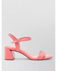 Christian Louboutin - Leather Ankle-Strap Block-Heel Sandals - Lyst