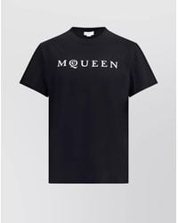 McQueen - Logo Print Cotton T-Shirt - Lyst