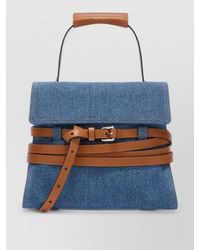 Moschino - Shoulder Bag Buckle Detail Contrast Strap Flap - Lyst