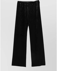 forte_forte - Wide Leg Velvet Trousers Shiny Pleats - Lyst