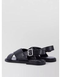 Prada - Leather Sandals Open Toe Rubber Sole Straps - Lyst
