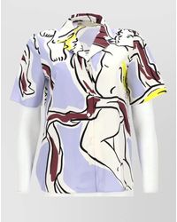 Tory Burch - Short Sleeve Top Graphic Print Design - Lyst