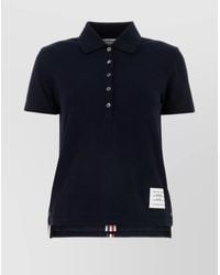 Thom Browne - Relaxed-Fit Short-Sleeve Piqué Polo Shirt - Lyst