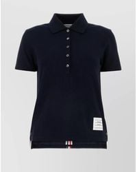 Thom Browne - Cotton Piqué Relaxed-Fit Short-Sleeve Polo Shirt - Lyst