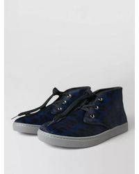 Dolce & Gabbana - Calf Hair Leather Leopard-Print High-Top Sneakers - Lyst