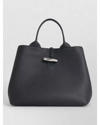 Longchamp - Leather Tote Bag L Le Roseau Handle - Lyst