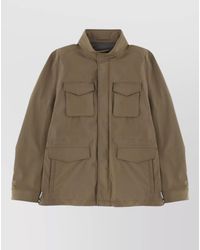 Herno - High Collar Jacket Long Sleeves Waist - Lyst