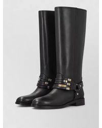 Pinko - Knee High Ankle Boots Block Heel Design - Lyst