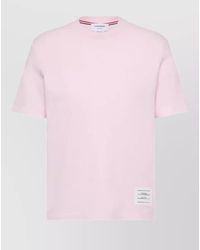 Thom Browne - Striped Cotton Short-Sleeve T-Shirt - Lyst