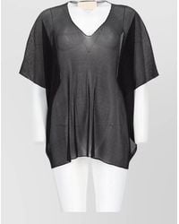 Circus Hotel - V Neckline Sheer Beachwear Loose Top - Lyst