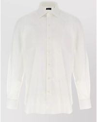 Finamore 1925 - Napoli Shirt Button Down Collar Cuffs - Lyst