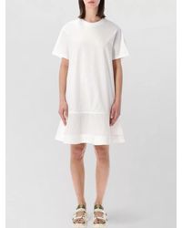 Moncler - Cotton Relaxed-Fit Short-Sleeve Knee-Length Dress - Lyst
