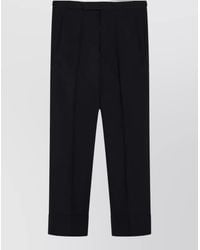 Prada - Tailored Pants Button Detail Pleated Front - Lyst