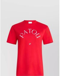 Patou - Organic Cotton T-Shirt With Logo And Jp Print - Lyst
